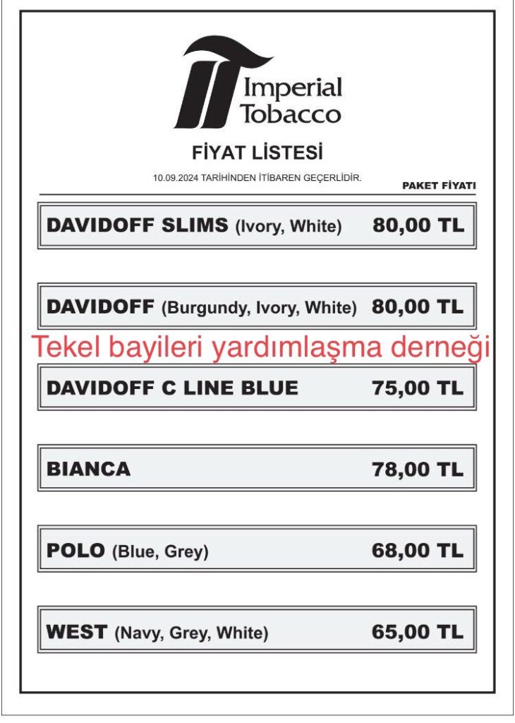 Imperial Tobacco sigara grubuna zam